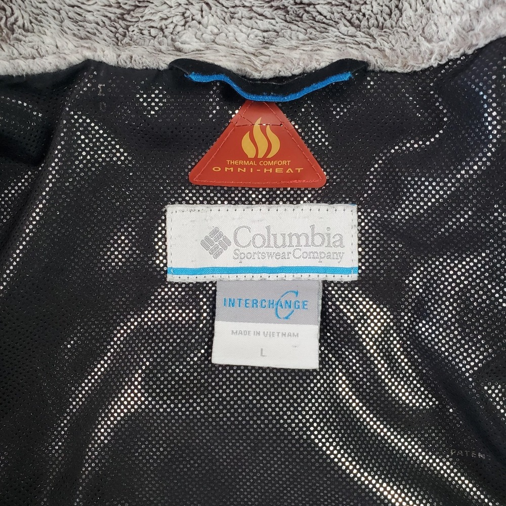 Columbia Jacket Womens‎ Large Black Omni-Heat Interchange Puffer Fleece Collar - Picture 12 of 14